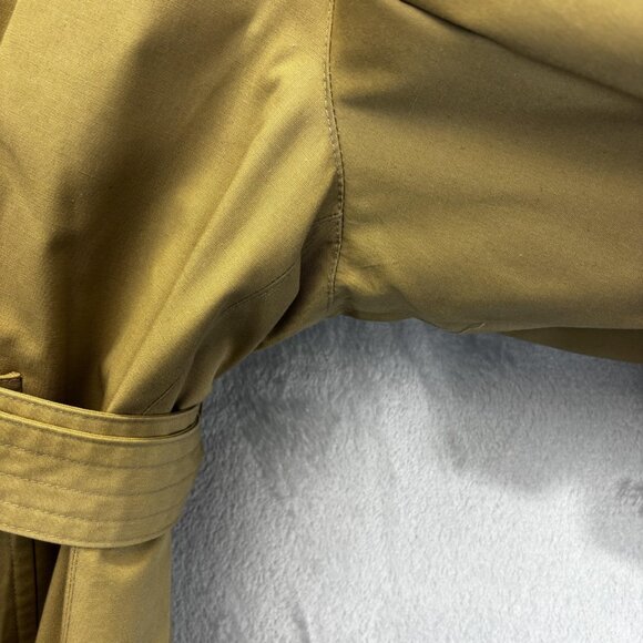 M Hyman And Son Heavy Lined Trench Coat Mens 56 R Tan Belted Wool Collar Long - Picture 16 of 16